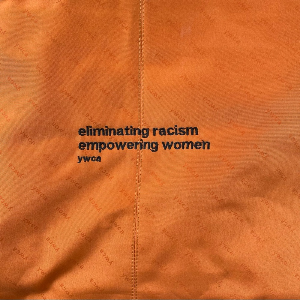 YWCA orange tote bag, eliminating racism, empowering women - Picture 8 of 10